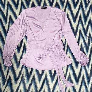 I.N.C. Lavender tie blouse